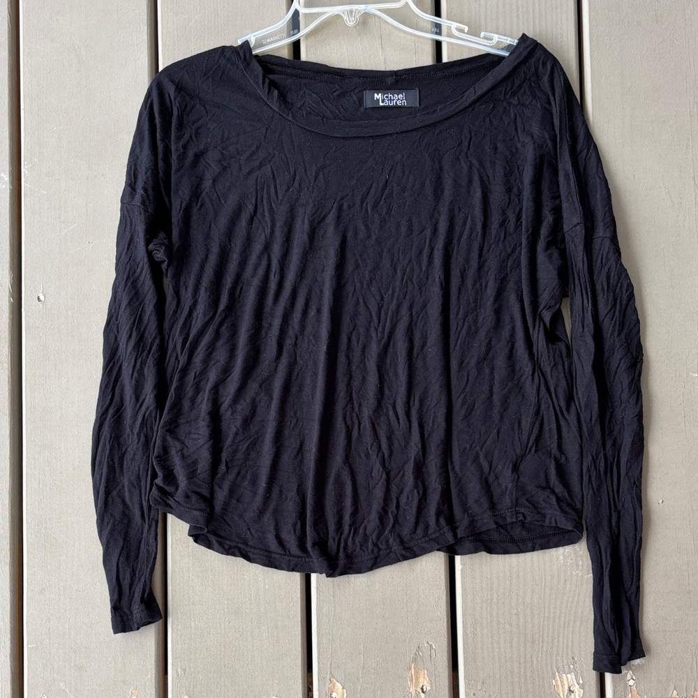 Michael Lauren Black Long Sleeve Women's Top